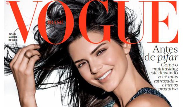 Kendall Jenner featured on the cover of Vogue Brazil, which has been slammed for a recent campaign involving paralympic athletes. Picture: Russell James for Vogue Brazil