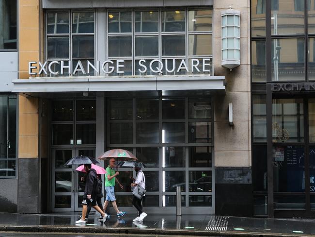 SYDNEY, AUSTRALIA - MARCH 01 2022 - Newswire Photos:  A view of the ASX in the Sydney CBD as the impact of Russia's invasion of Ukraine is felt across the world economy. Picture: NCA Newswire/ Gaye Gerard