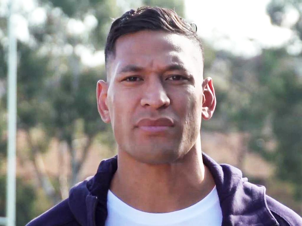 Screengrab from a YouTube video where Israel Folau asks for donations to fund his legal fees.