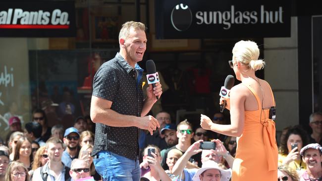 Mark “Soda” Soderstrom and Jodie Oddy from Mix 102.3. Picture: Keryn Stevens