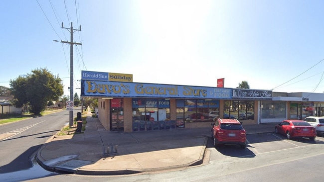 Davos general store in Mildura was set alight on Sunday night.