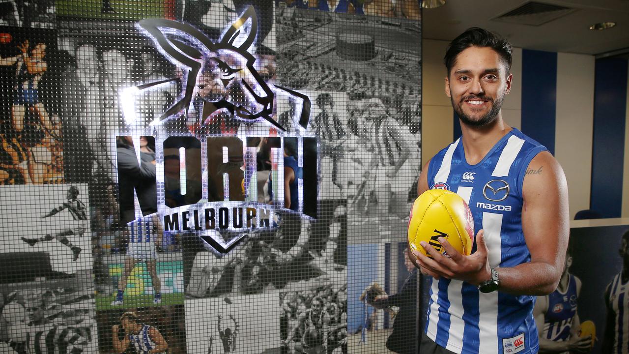 North Melbourne recruit Aaron Hall is out to prove people wrong. Photo: Michael Klein.
