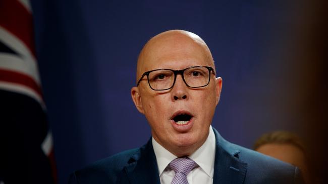 Federal Opposition Leader Peter Dutton said the price of his nuclear energy policy would be worth it over the years. Picture: NewsWire / Nikki Short