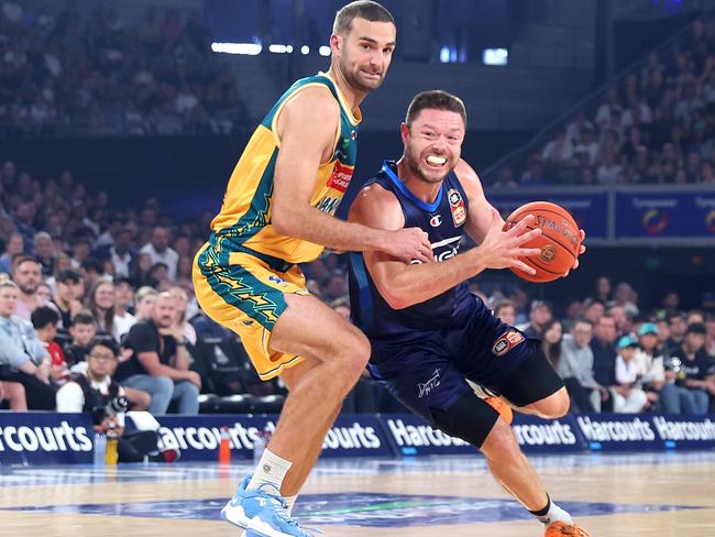 HoopsFest will launch with a NBL championship series rematch between Tasmania JackJumpers and Melbourne United. Picture: Daniel Pockett/Getty Images