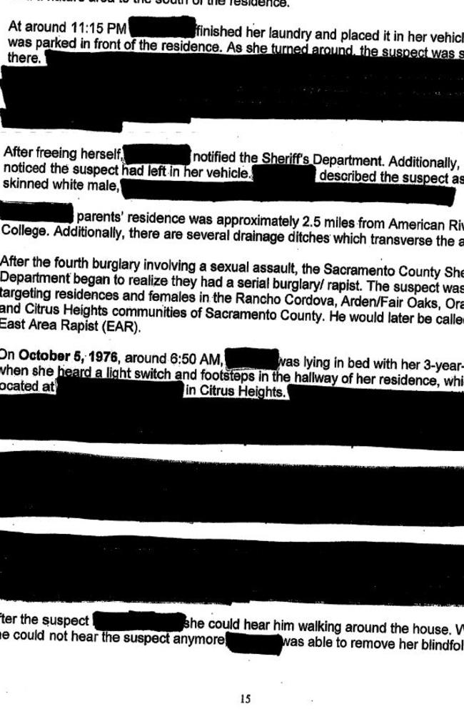 The sealed warrant on the Golden State Killer, although heavily redacted, has been released.