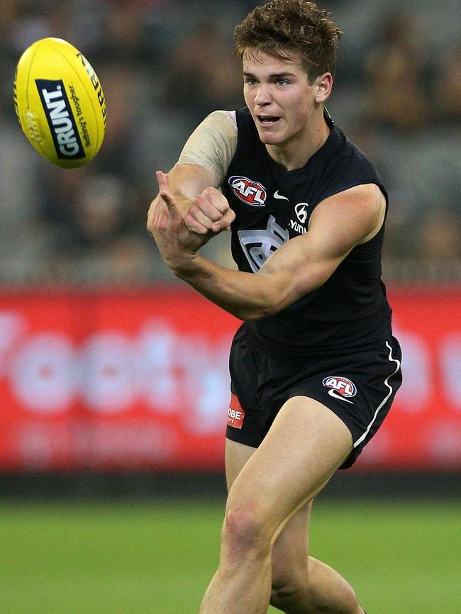 Paddy Dow had 15 disposals against the Eagles.