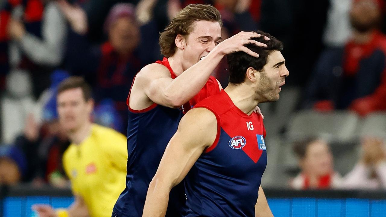 Christian Petracca was superb with four goals. Picture: Getty Images