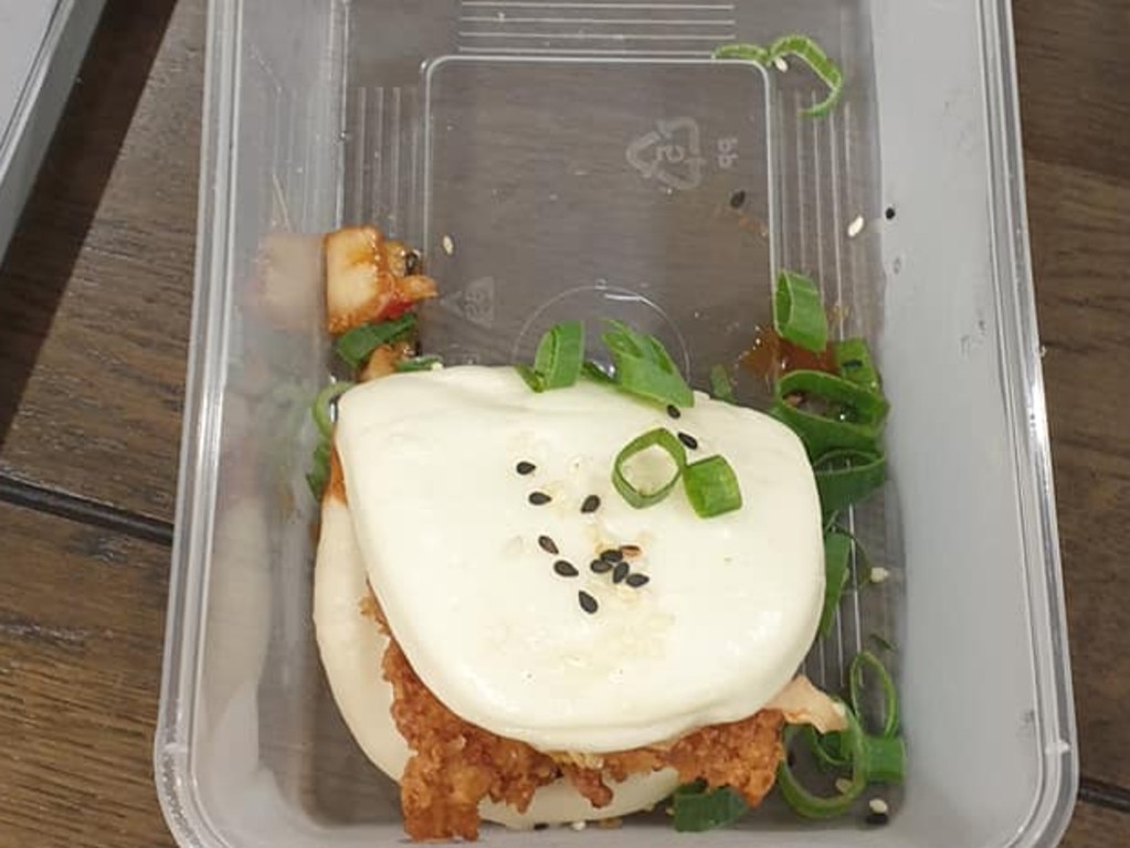 One bao bun was nicked from this container by a delivery driver. Picture: Supplied