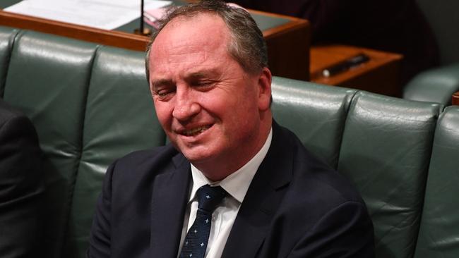 Deputy Prime Minister Barnaby Joyce during Question Time. Picture: AAP