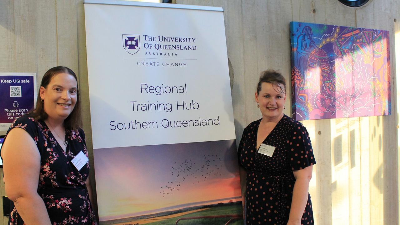 UQRCS Research Coordinator Janelle McGrail and UQRTH Southern Queensland Program Officer Rosie Wagner at the event.