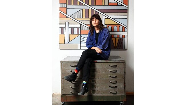 Courtney Barnett at Milk! Records in Melbourne. Picture: Aaron Francis.