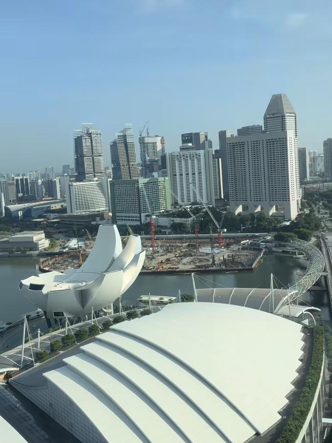 Adrian Portelli posting about a trip to Singapore on his Instagram story. Picture: Instagram