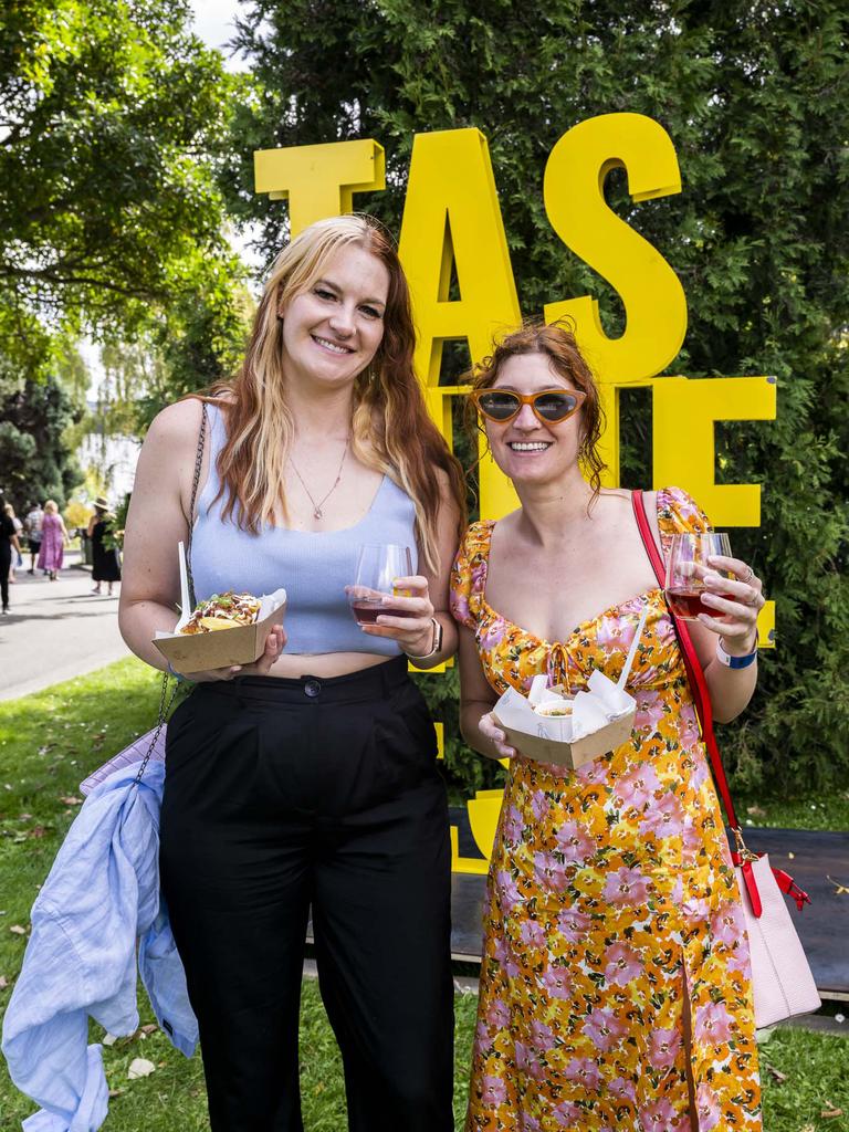 Georgie Fenlon and Robyn Fenlon. TAS Wine Festival. Picture: Caroline Tan