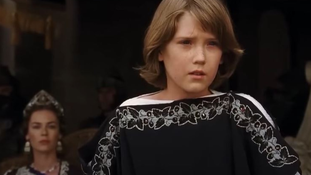 Young Lucius in the original Gladiator. Paul Mescal plays an adult version of the character in the sequel.