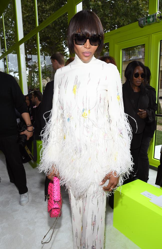 Bird of a feather Naomi Campbell at Valentino. Picture: Getty Images