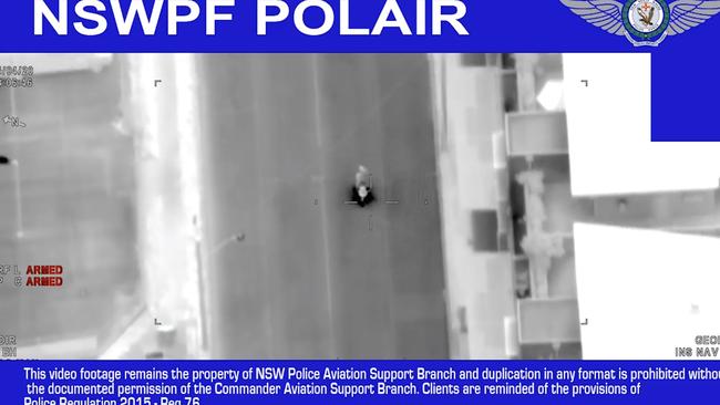 The PolAir vision allegedly also shows the rider speeding on his back wheel.