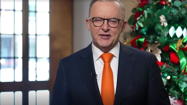 Anthony Albanese delivered his annual Christmas message to Australians. Picture: Supplied