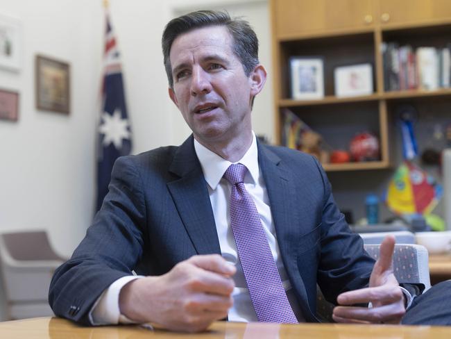 Trade Minister Simon Birmingham says the government has contacted China through diplomatic channels. Picture: NCA NewsWire / Gary Ramage