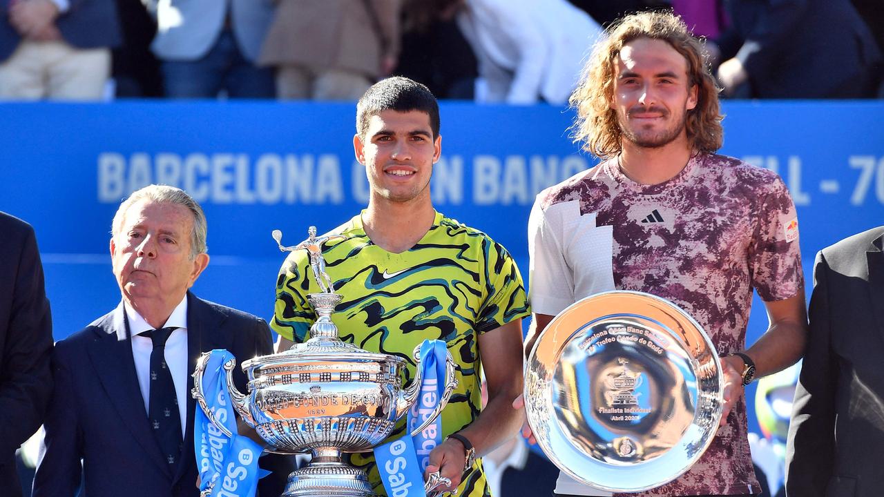 Greece's Stefanos Tsitsipas was runner-up, marking his 10th ATP 500 final without a win. (Photo by Pau BARRENA / AFP)