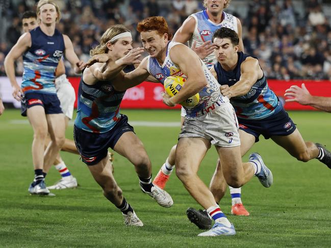 Bulldogs star Ed Richards almost turned the game in the final term. Picture: Michael Klein