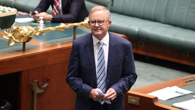 Anthony Albanese told question time that Peter Dutton's comments about China and the Labor Party were not in the national interest. Picture: NCA Newswire/Gary Ramage