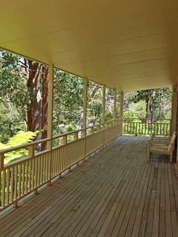 The veranda where William was playing.