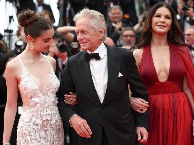 Most recently, Michael Douglas joined his wife and daughter on the red carpet for the Cannes Film Festival last May. Picture: Vittorio Zunino Celotto/Getty Images