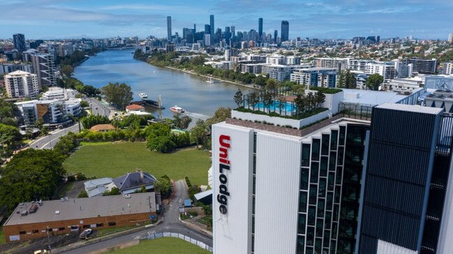 Aerial view of the UniLodge building.