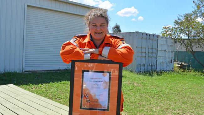 TOP HONOUR: SES Western Downs Member of the Year Sharn Pogan. Picture: Brooke Duncan