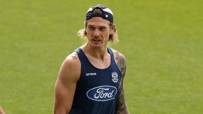 Geelong defender Tom Stewart is a KFC SuperCoach star. Picture: Alison Wynd