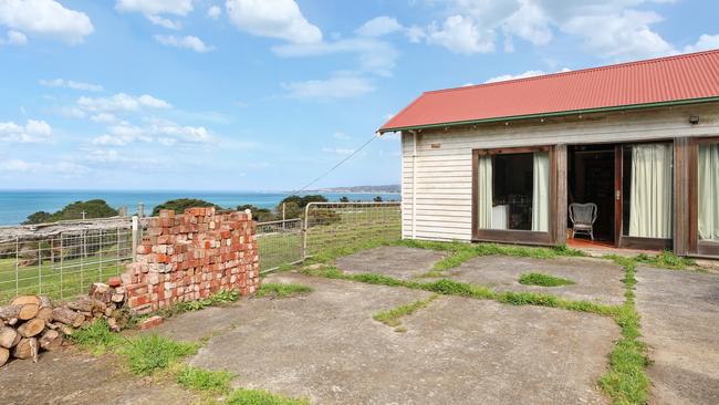 The property has a rustic two-bedroom residence with stunning views.