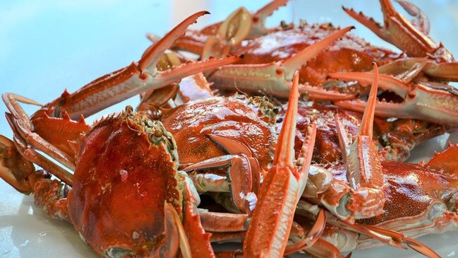 Platter of fresh crabs from The Fresh Fish Place, Port Lincoln. Credit: The Fresh Fish Place Facebook.