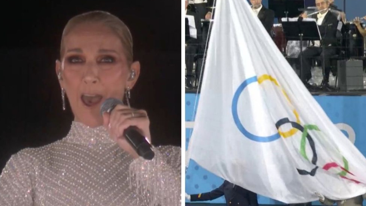 Celine Dion stole the show, but the Olympic rings were upside down.