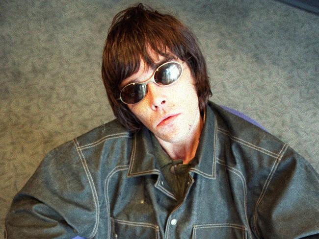 Ian Brown, lead singer of band Stone Roses at radio station 2JJJ for interview. Brown/Singer P/ Stone/Roses/band