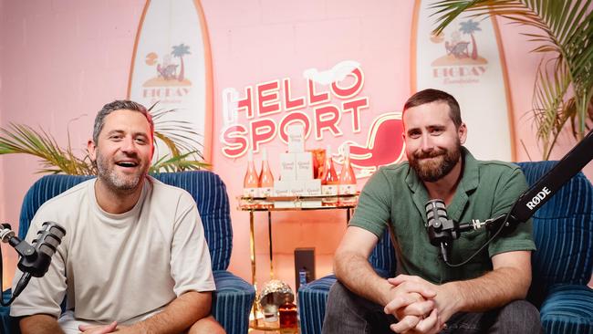 Tom and Eddy, the two men behind Hello Sport Podcast, one of Australia’s most successful sporting podcasts. Photo by Renee Nowytarger