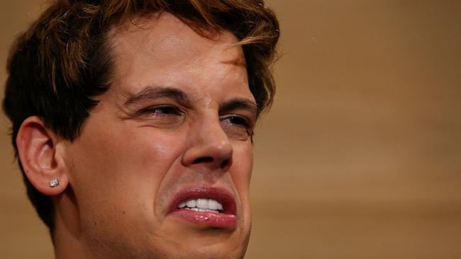 Yiannopoulos is in Australia for his Troll Academy Tour. Picture: Getty