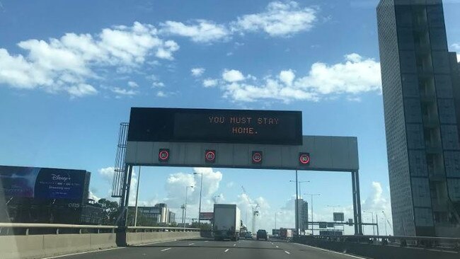 Electronic road signs in Melbourne couldn't be more blunt.