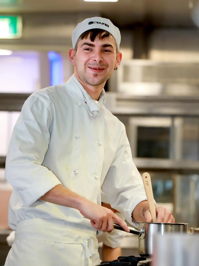 Dylan is enjoying his commercial cookery course.