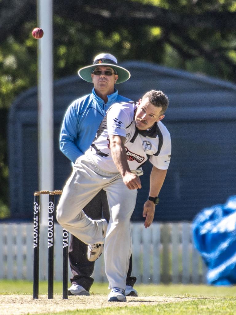 Lachlan Ireland bowls for Souths.