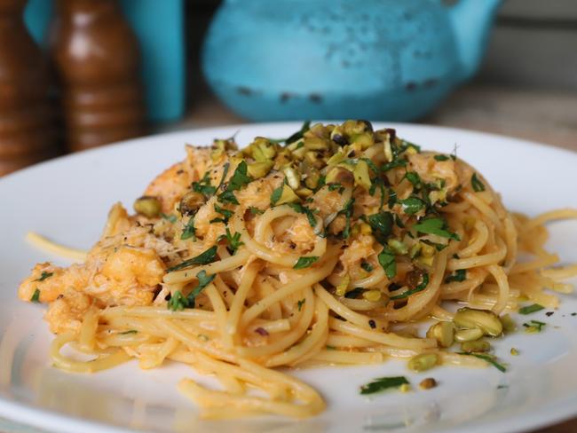 Drift Cafe’s crabmeat and pistachio pasta dish. Picture: Jenifer Jagielski