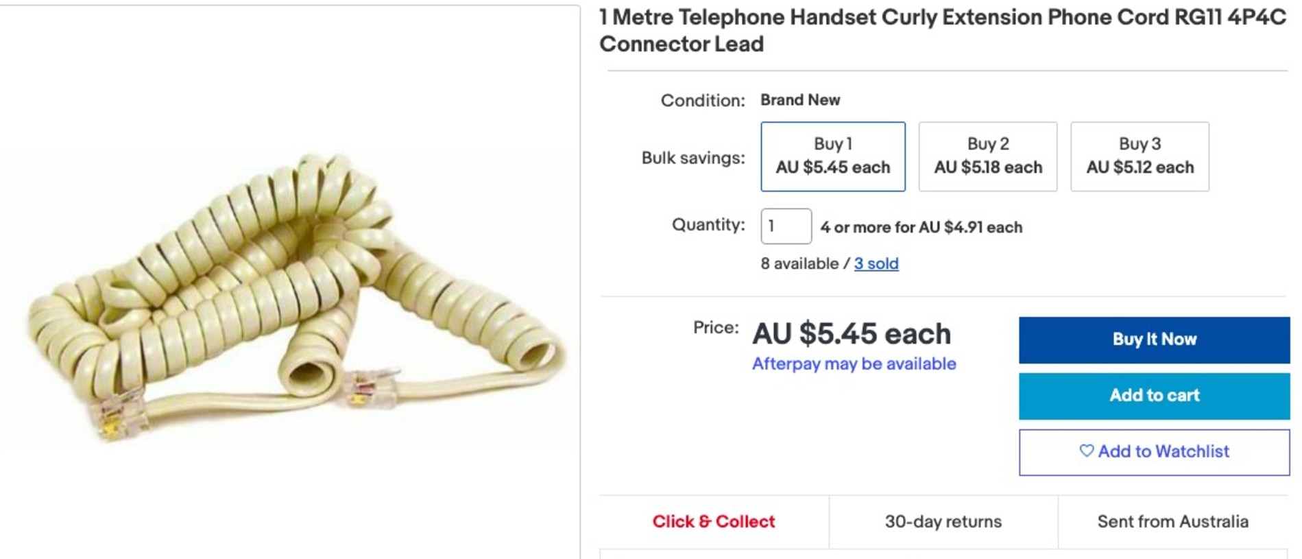 It was hard not to see the similarities between the necklace and phone cords. Picture: eBay.