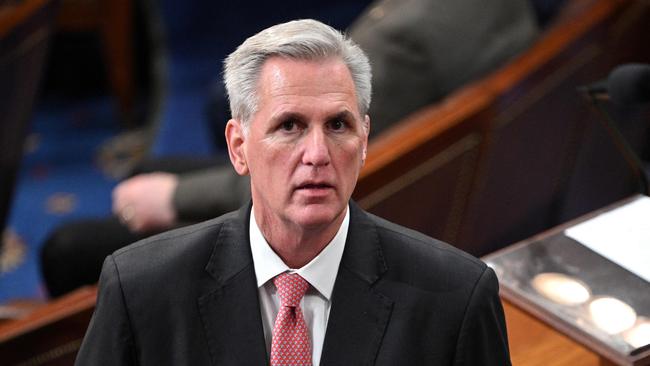 US Republican Representative from California Kevin McCarthy looks on as the House of Representatives continues voting for new speaker. Picture: AFP.