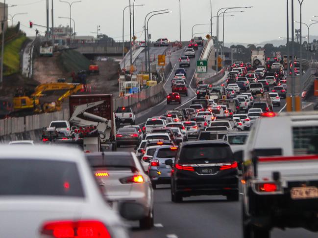 Business case studies for RACQ traffic data.M1 Pacific Motorway traffic heading southbound towards the Gold Coast from Brisbane.Picture: Nigel Hallett