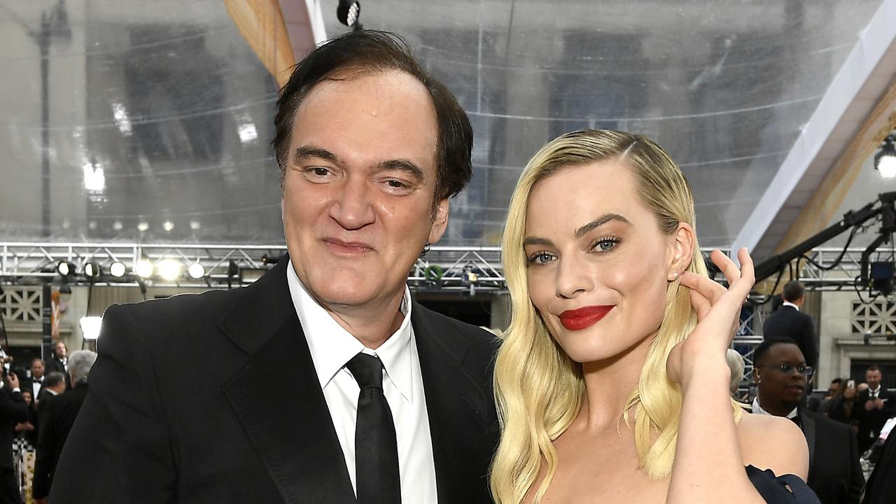 Quentin Tarantino and Margot Robbie, one of the stars of his most recent film Once Upon A Time In Hollywood. Picture: Kevork Djansezian/Getty Images/AFP