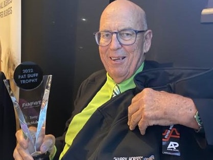 Tony McMahon with the Pat Duff Trophy, which he rates as the “number one” achievement in his career.