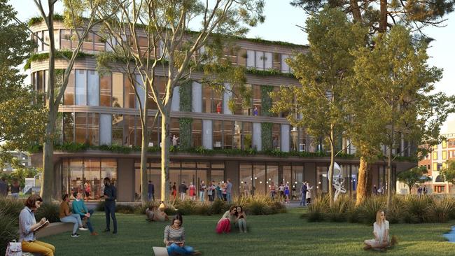 University of Tasmania relocation into Hobart's CBD. Artist's impression of the new mid-town precinct.