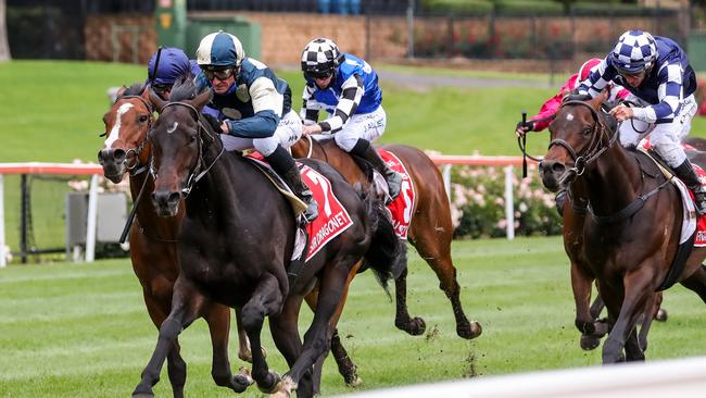 Sir Dragonet and Boss make for home in the $5 million classic. Picture: Getty Images