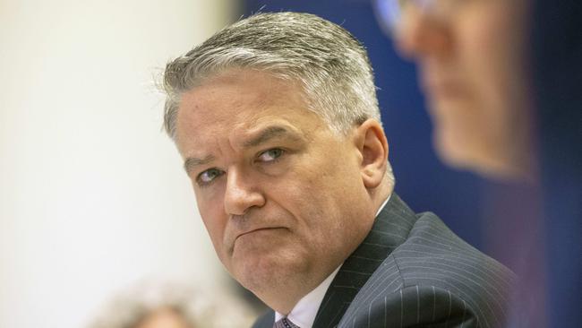 Special Ministe of State Mathias Cormann wrote to parliament in March and April to exempt the Department of Health and Treasury from rules to guard against misuse of funds for political advertising. Picture: Gary Ramage