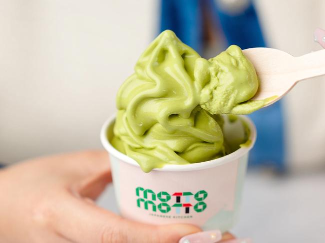 Matcha soft serve will be available from Japanese diner Motto Motto. Picture: Supplied.