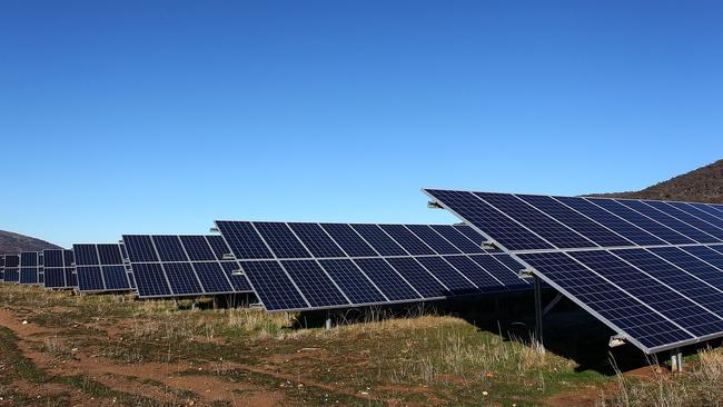 The federal government wants most of Australia’s electricity to be powered by solar by 2050. Picture: Lisa Maree Williams/Getty Images